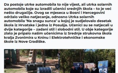 Srednja.hr o utrci solarnih automobila