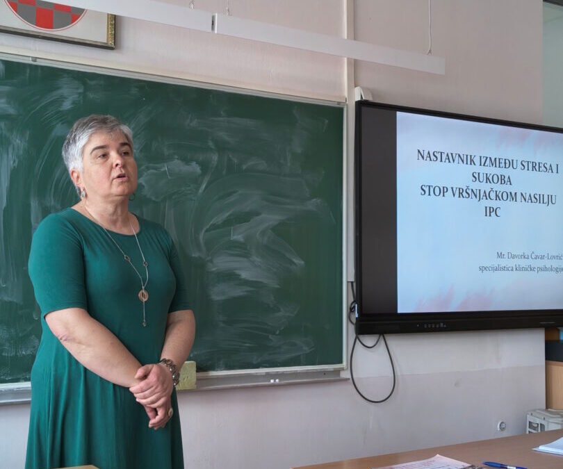 „Nastavnik između stresa i sukoba“ – predavanje kliničke psihologinje Davorke Čavar-Lovrić